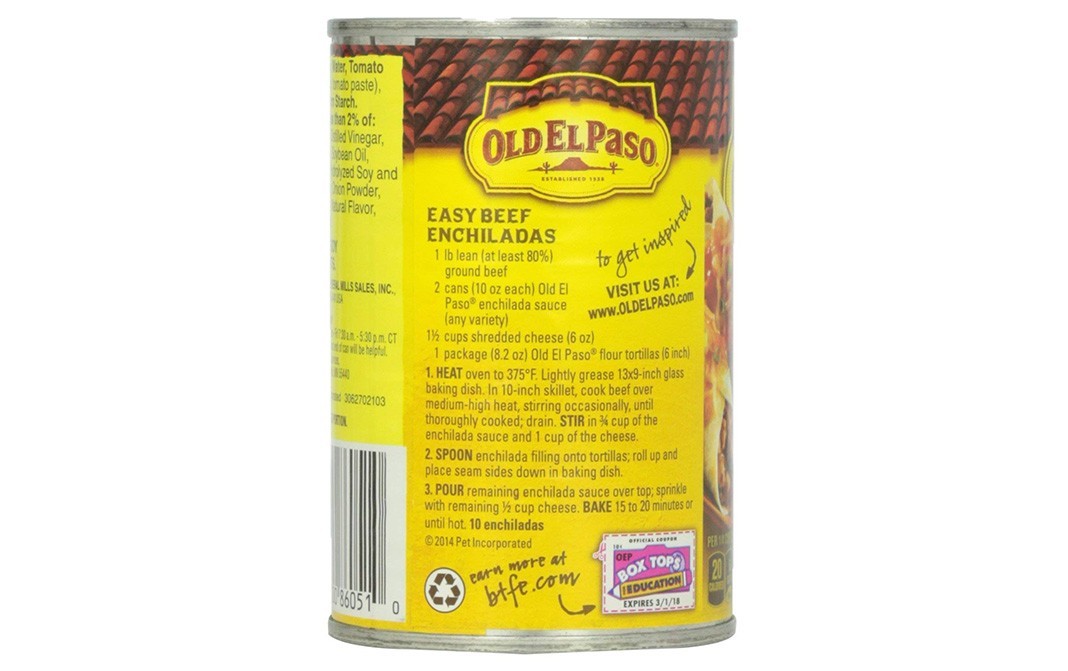 Old El Paso Red Enchilada Sauce, Hot    Tin  283 grams